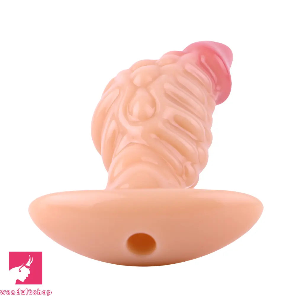 4.53in Fox Tail Wear Anchor Silicone Odd Dildo Butt Plug For BDSM Sex
