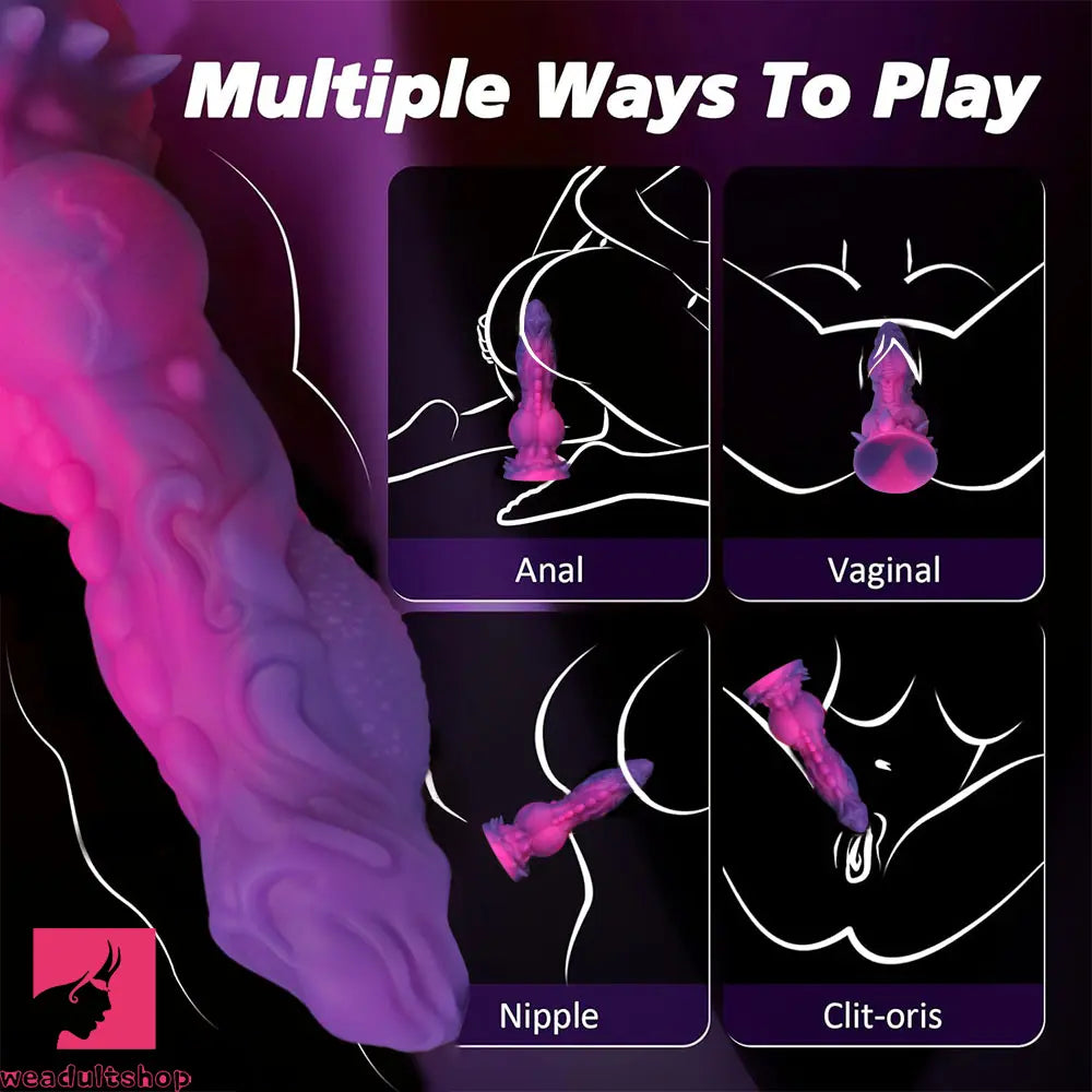 9in Soft Monster Silicone Big Spiked Odd Clit Dildo Prostate Massager