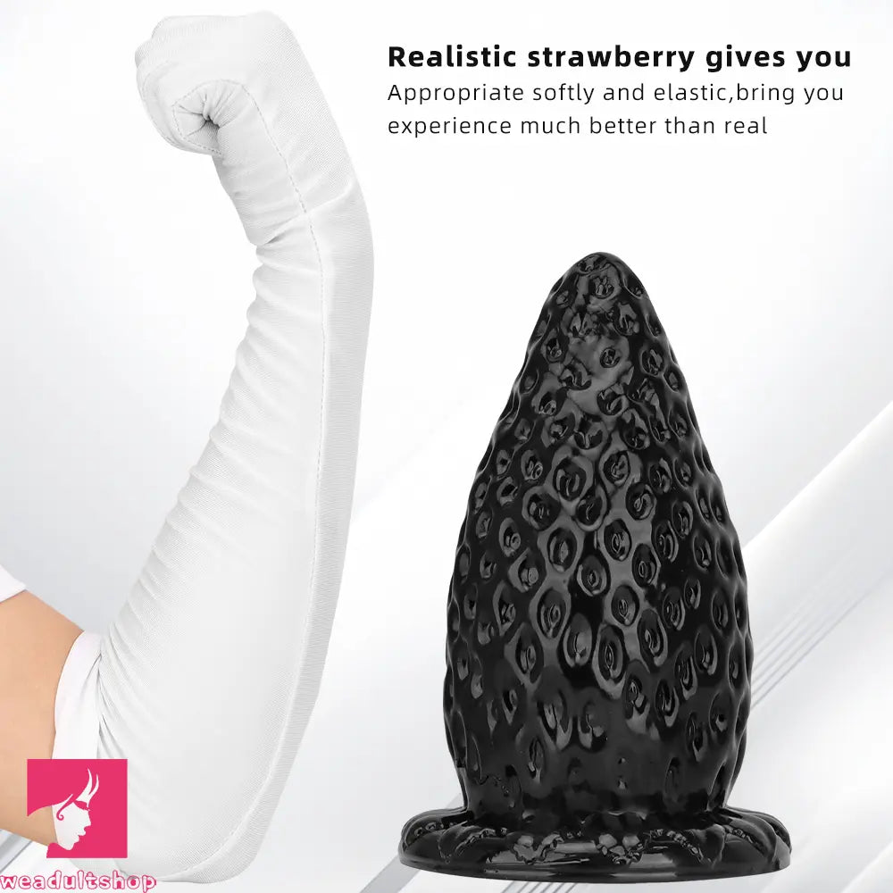 5.9in 8.07in 9.84in Super Thick Strawberry Penis Anal Plug PVC Dildo