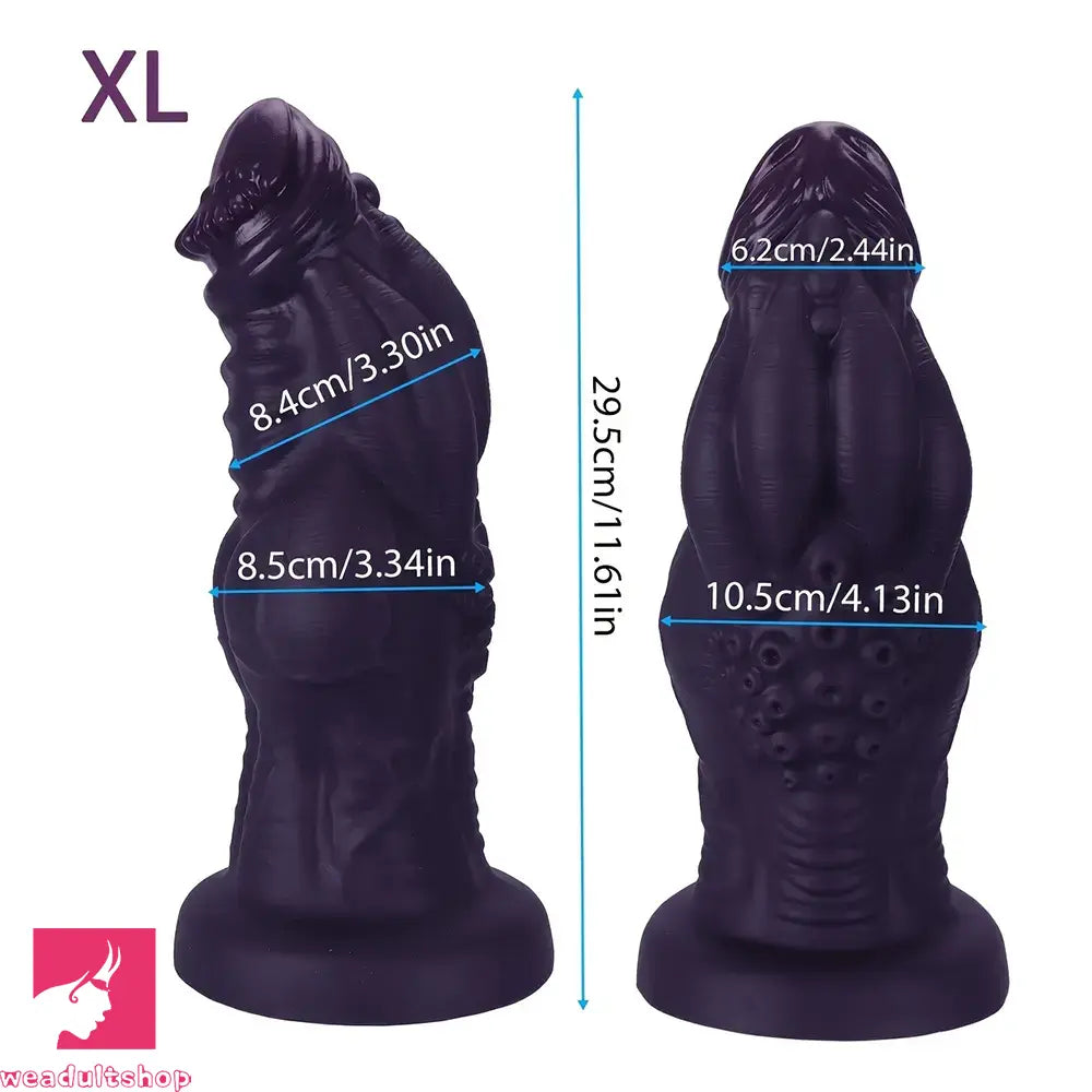 9.05in 9.44in 10.23in 11.61in 12.59in G-Spot Tentacle Knot Fantasy Soft Dildo