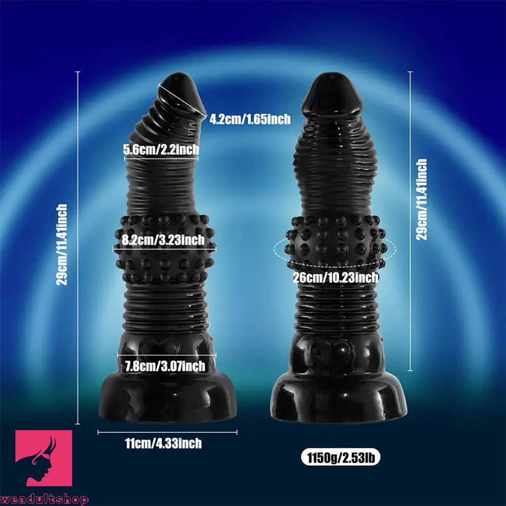 11.41in Textured Dildo With Ridges For Stimulation Bumpy Dilation Dildo