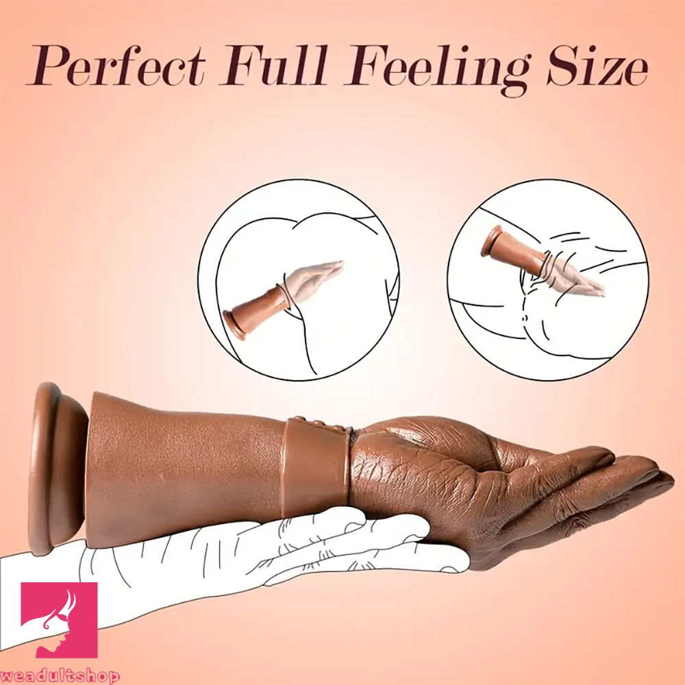 11.22in Realistic Hand Arm Fist With Graduated Fingers Dildo Prostate Toy