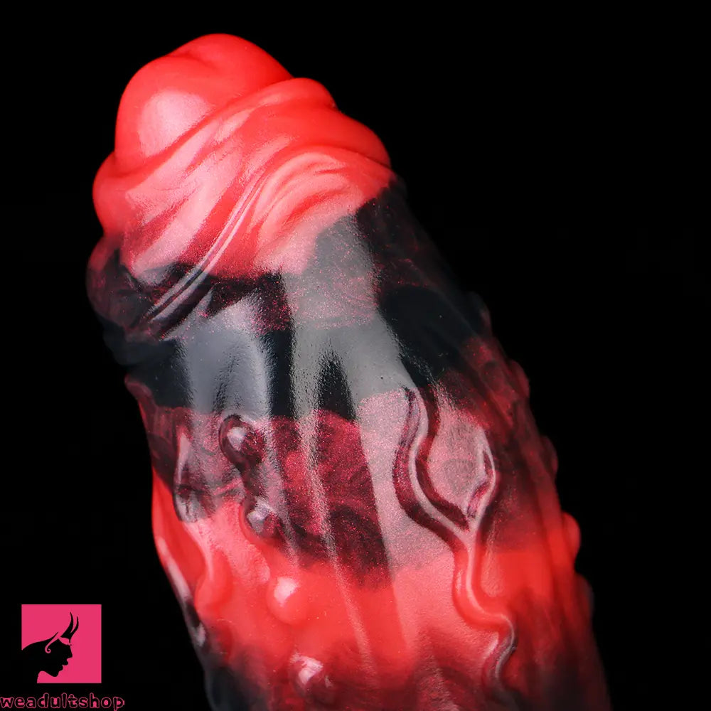 6.18in 6.85in 7.95in Uncut Dog Knot Spiked Soft Dildo Sleeve Penis Extender