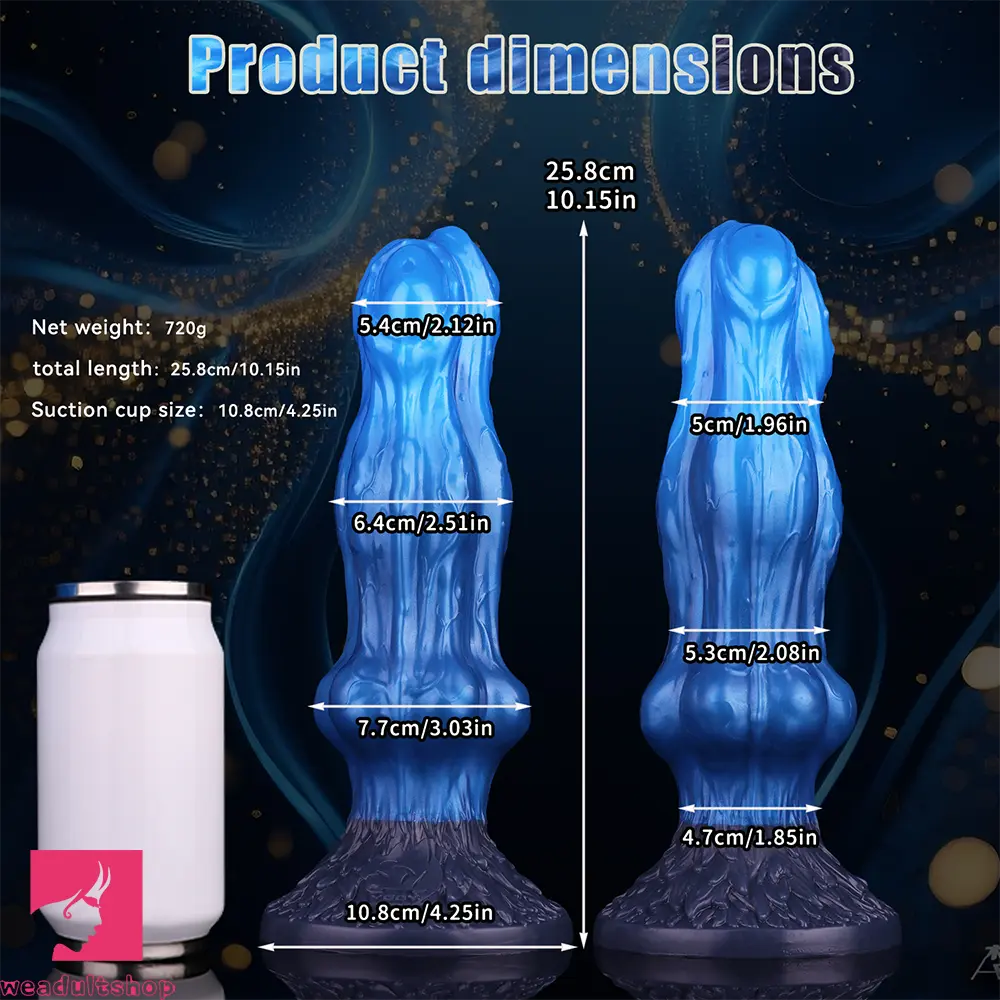 10.15in Double Layer Three Heads Silicone Knot Dildo For Women Pleasure