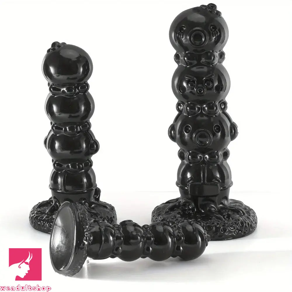 7.08in 9.45in 11.81in PVC Octopus Balls Anal Black Special-shaped Big Dildo