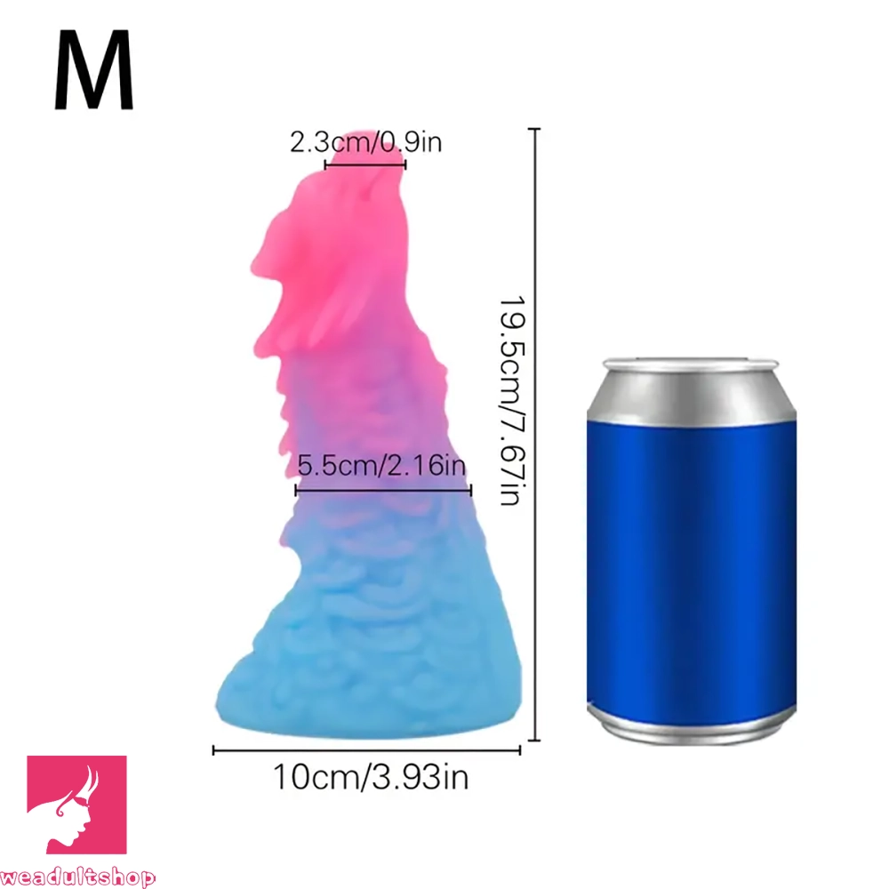 6.49in 7.67in 8.85in Mixed Color Faucet Anal Plug Odd Silicone Dildo
