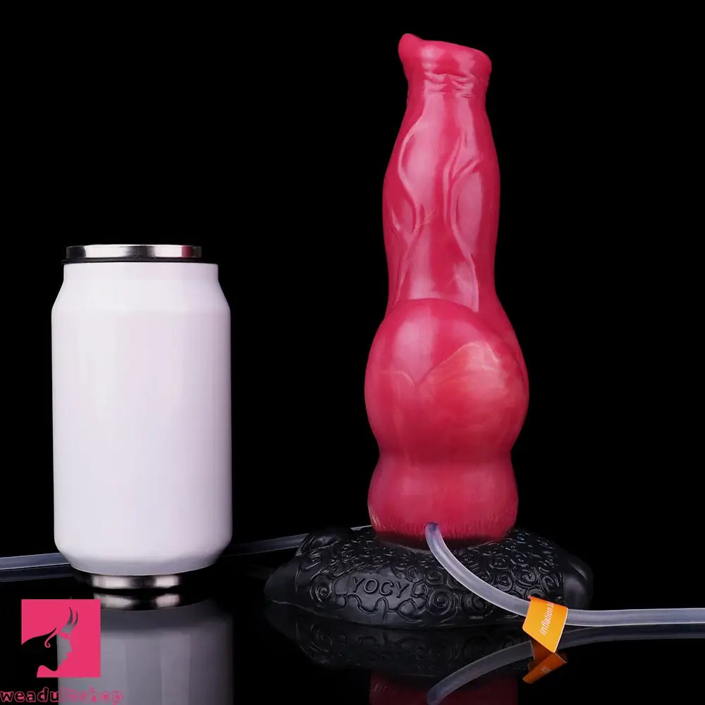 8.46in Knotted Silicone Soft Big Dog Ejaculating Dildo Penis Sex Toy