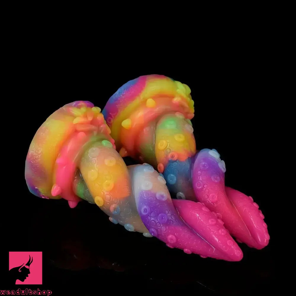 7.48in Octopus Tentacle Monster Soft Silicone Anal Luminous Odd Dildo