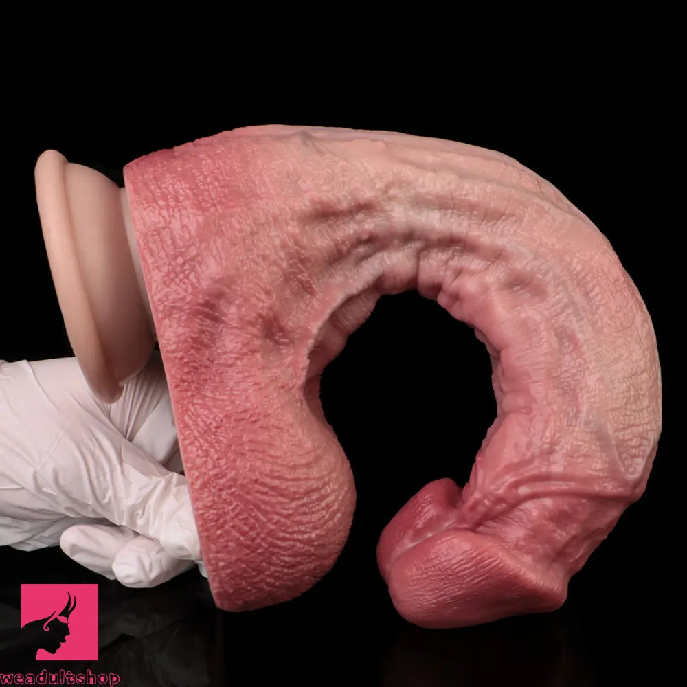 10.12in Double-layer Liquid Silicone Skin-like Soft Big Lifelike Cock Dildo