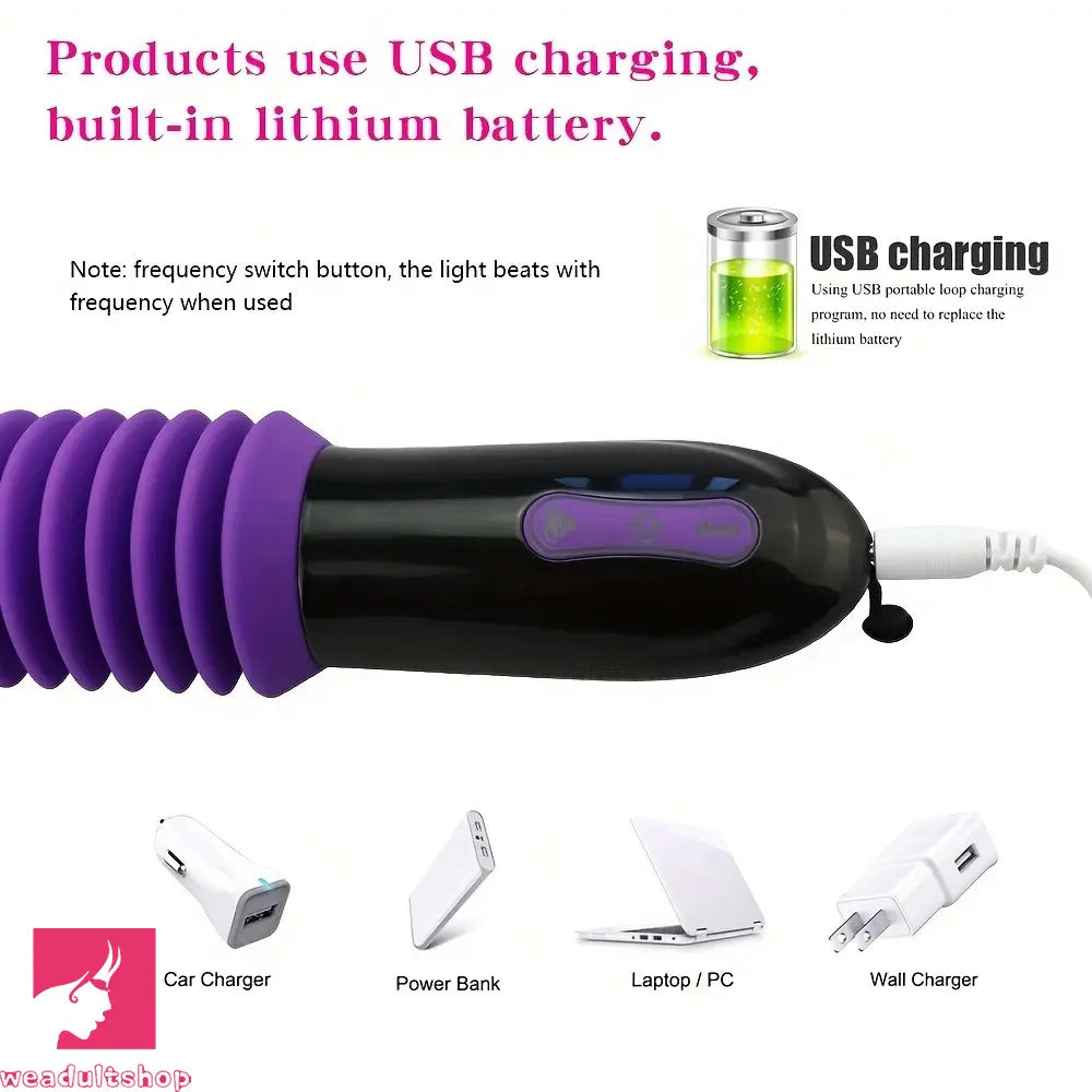 11.3in Rechargeable Automatic Thrusting Dildo Sex Toy 10-Speed Vibration