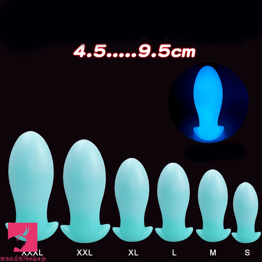 4.52in-8.66in Luminous Soft Luminous Glowing Dildo Prostate Anal Plug