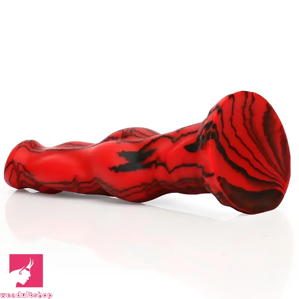 8.46in Realistic Animal Dog Dildo Fantasy Monster Red Prostate Massager