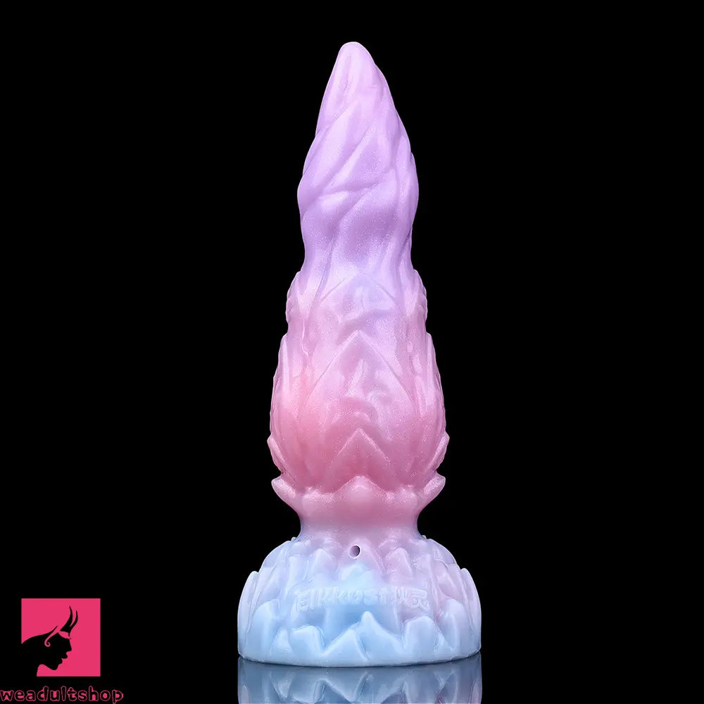 8.14in Squeeze Inflatable Alien Penis Big Fantasy Silicone Dildo For Clit