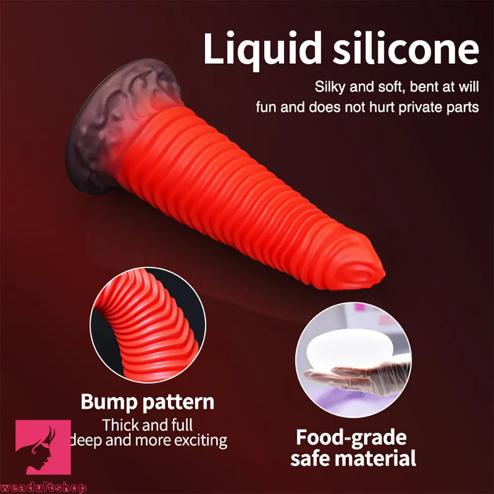 8.66in Fantasy Silicone Soft Big Dildo Female Soft Silicone Anal Odd Dildo