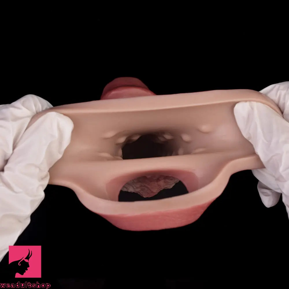 9.09in Vibrating Real Remote Silicone Hollow Dildo Sleeve Penis Extender