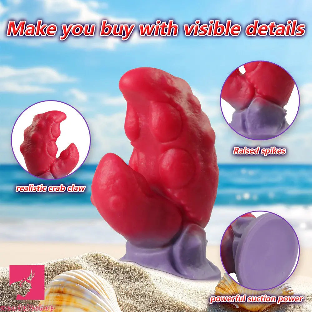 5.91in Fantasy Silicone Soft Dildo Odd Crab Claw Cock With Raised Spikes