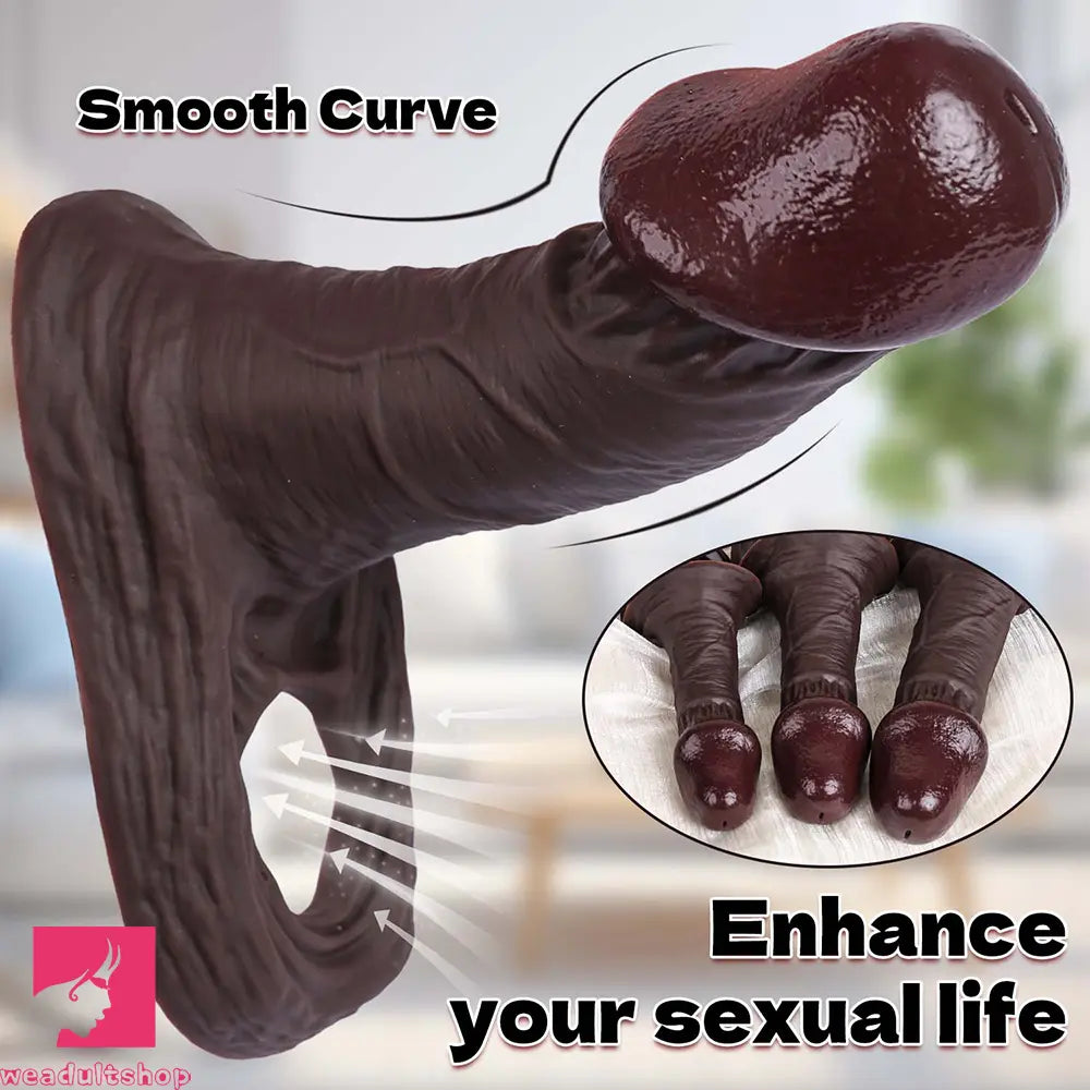 5.51in 6.29in 7.08in Big Mushroom Head Penis Sheath Reusable Dildo Sleeve