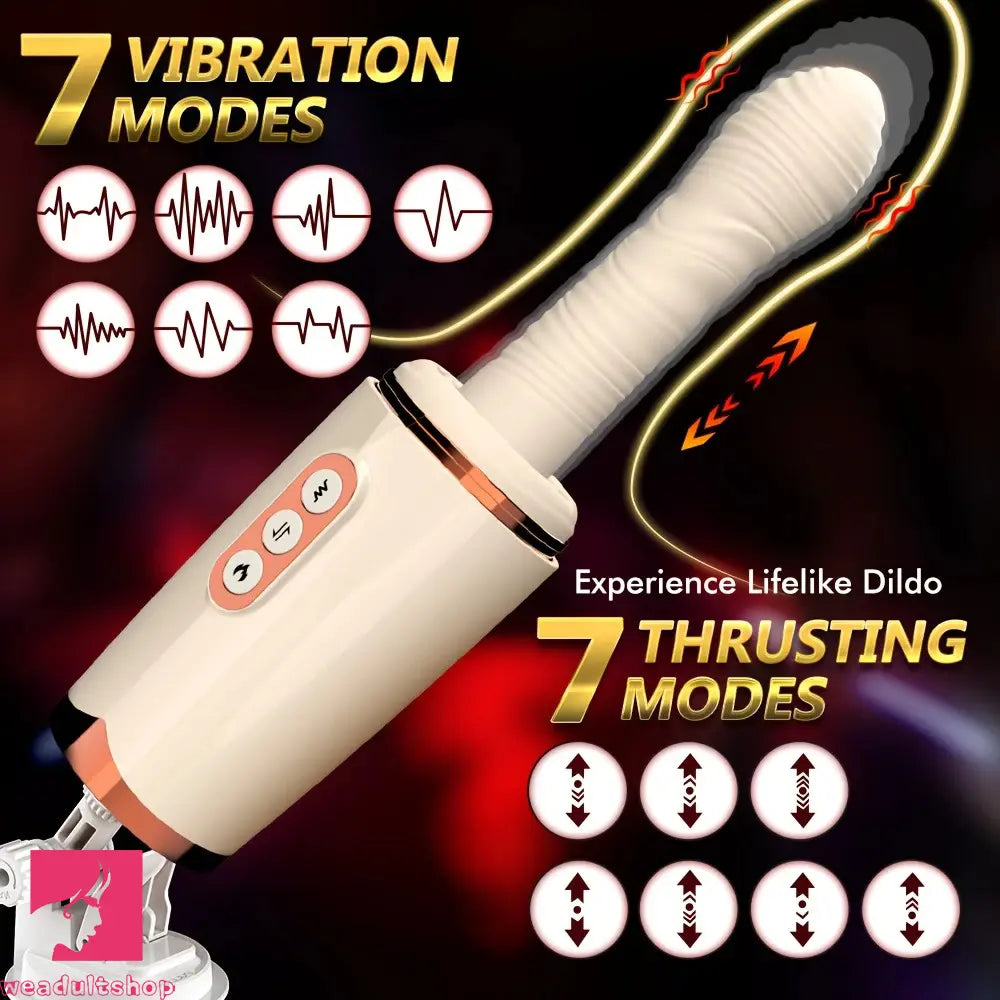 9.92in Sex Machine Thrusting Heating Auto Dildo Rotatable Switch 7 Vibrating