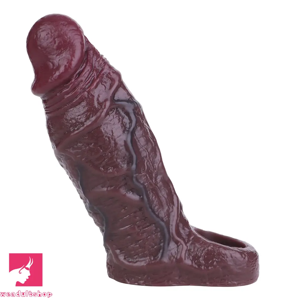 6.7in Blue Veins Silicone Soft Cock Sleeve Dildo For Enlargement Cock