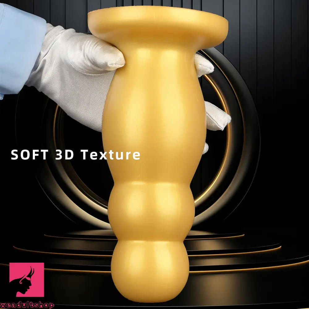 6.7in 10.23in Golden Silicone Extra Large Thick Butt Plug Dildo Butt Beads