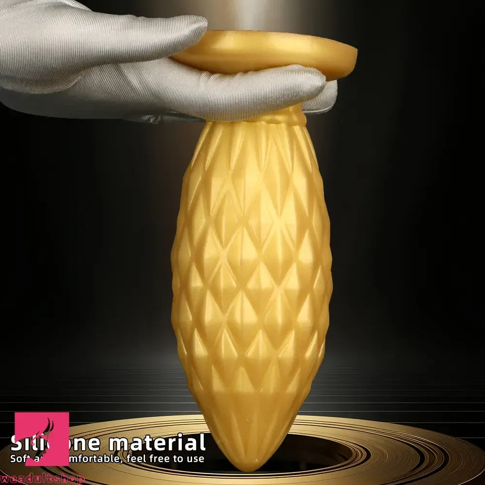 7.48in Gold Silicone Soft Butt Plug Dildo For Men And Women Sexual Cock