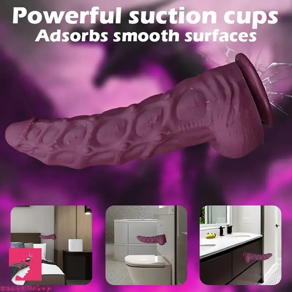 8.85in 10.62in Ultra Soft Silicone Thick Anal Monster Dildo Curved Design