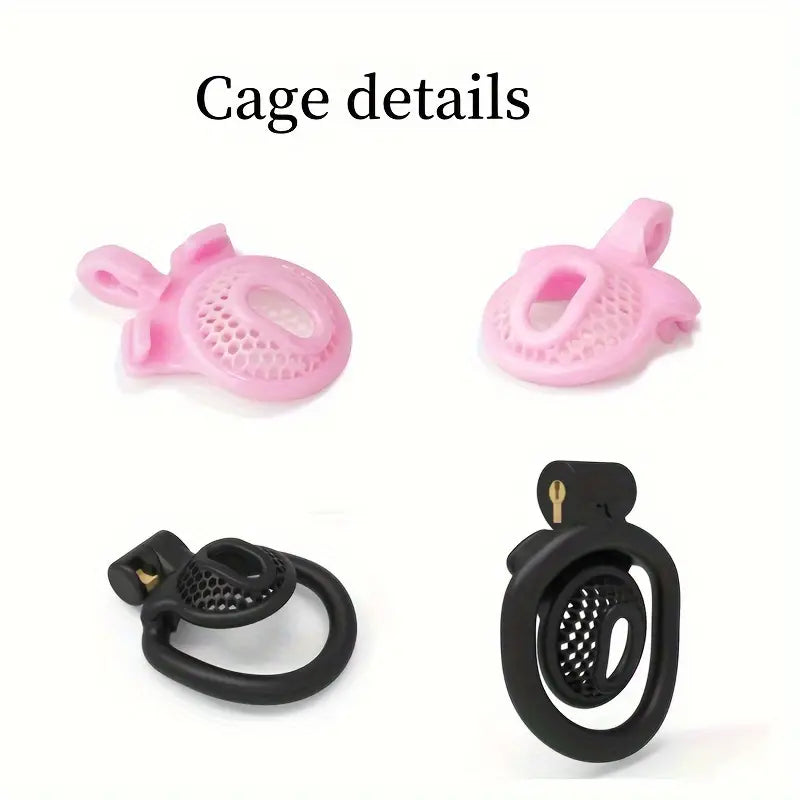 Plastic Chastity Cage For Men Positive Negative Poles S/L/Urine Columns