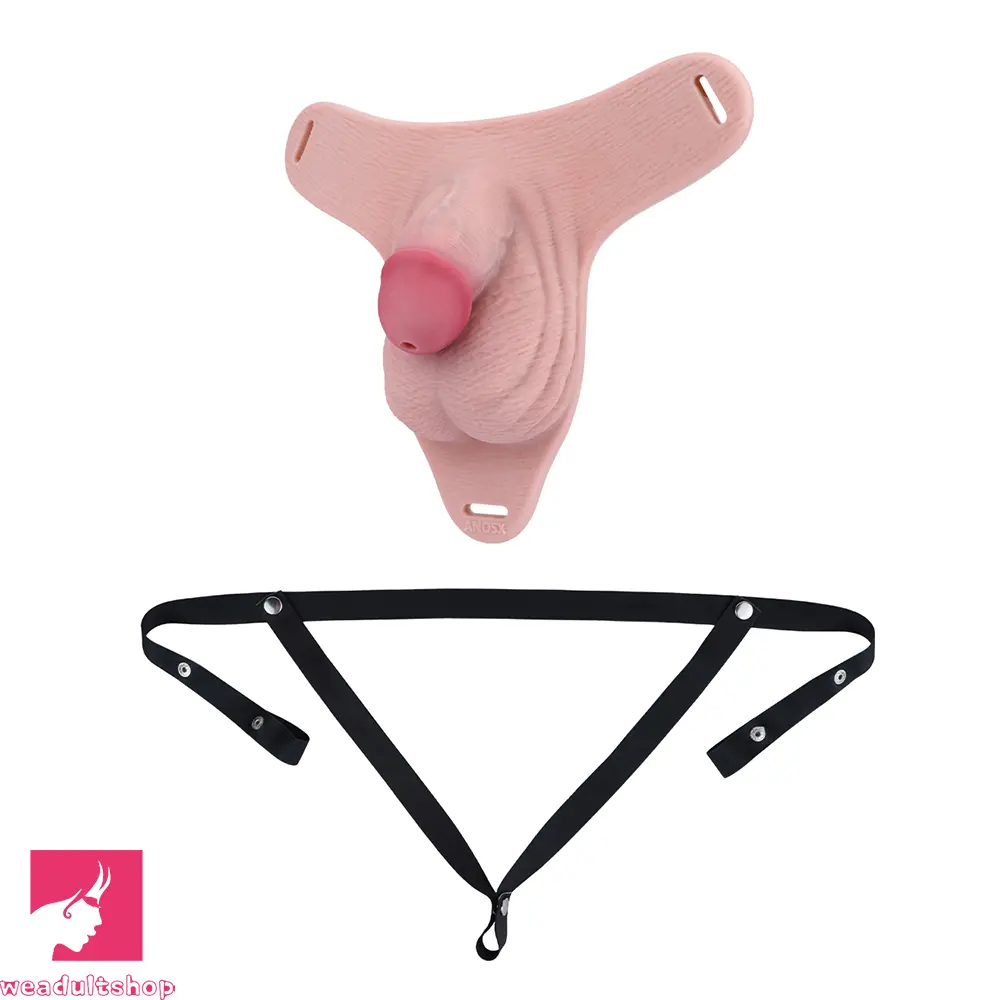 3.93in Real Hollow Chastity Cage Dildo Adult Sex Toy For Women Couples