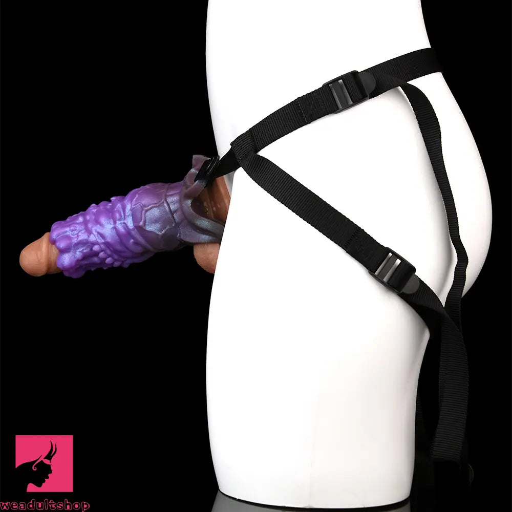 5.55in Dragon Silicone Floppy Beast Creature Fantasy Hollow Dildo Sleeve