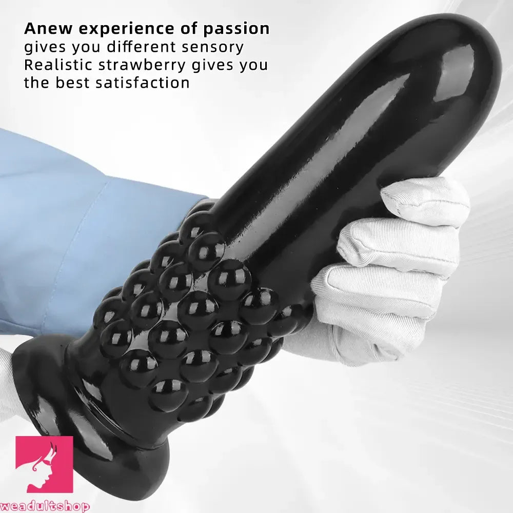 9.84in PVC Spiked Anal Plug Big Black Bold Design Dildo Couples Love Toy