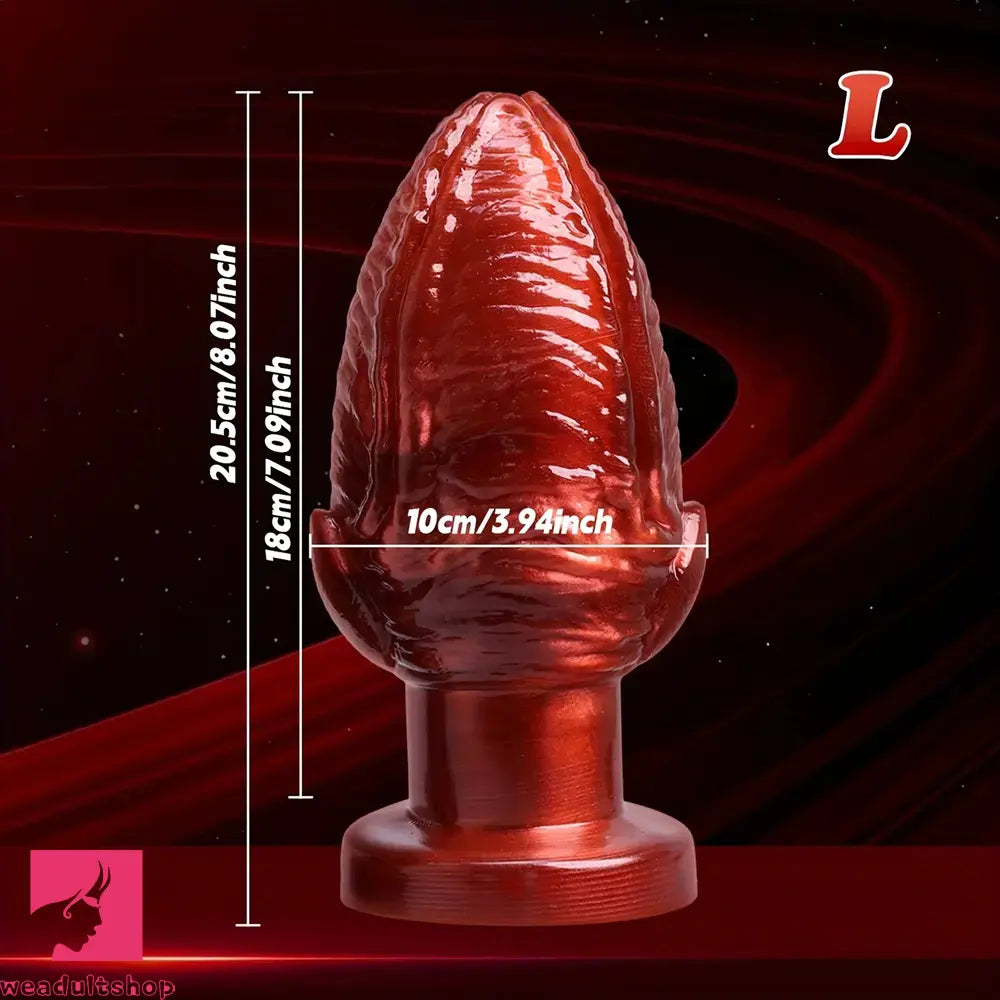 5.31in 6.5in 8.07in Soft Silicone Butt Plug Dildo With Suction Cup For Orgasm