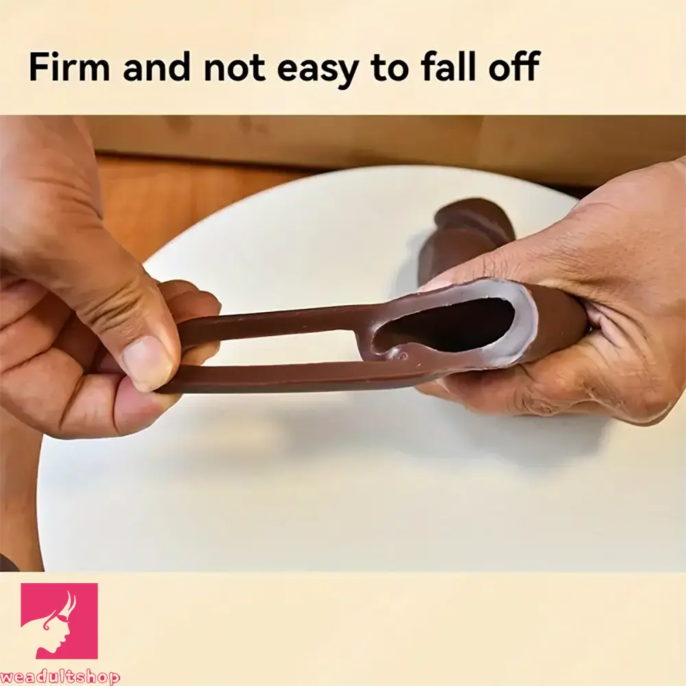 5.11in 6.29in Soft Silicone Small Lifelike Dildo Cock Sleeve Extension