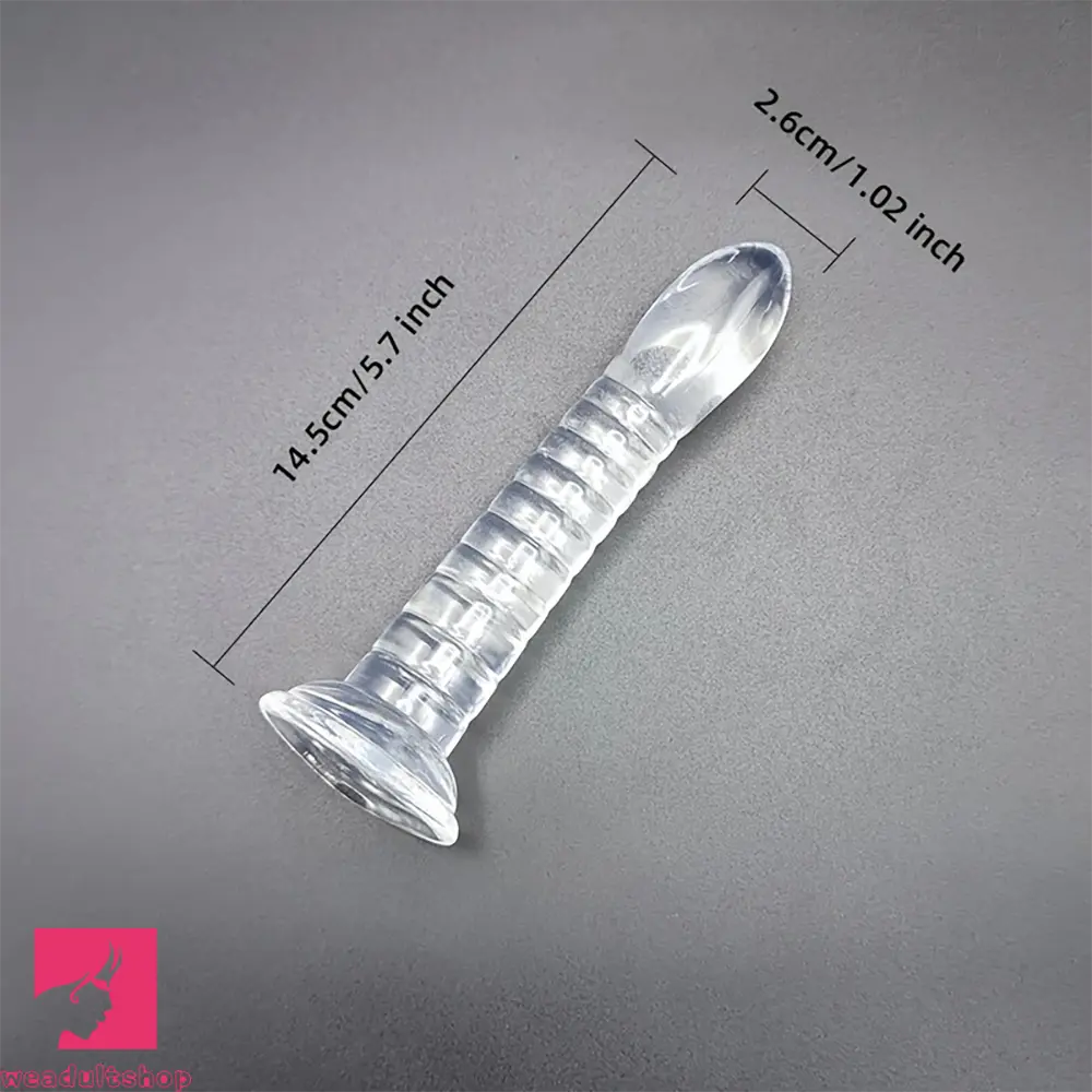 4.92in 5.7in 6.88in Transparent Thread Simulation Penis Crystal G Spot Dildo