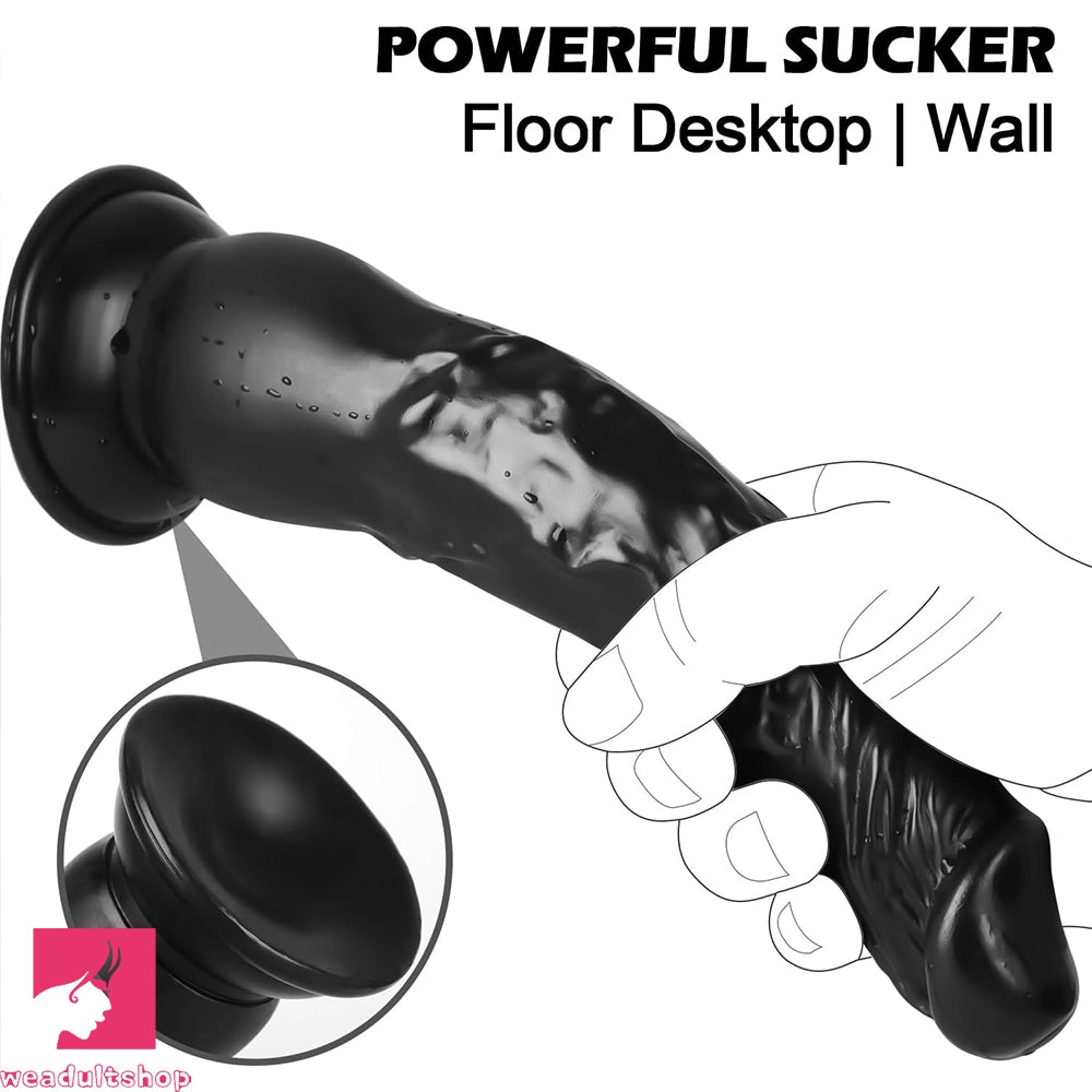 8.6in PVC Big Black Dildo Penis Adult Toy For Couples Clitoral Stimulator