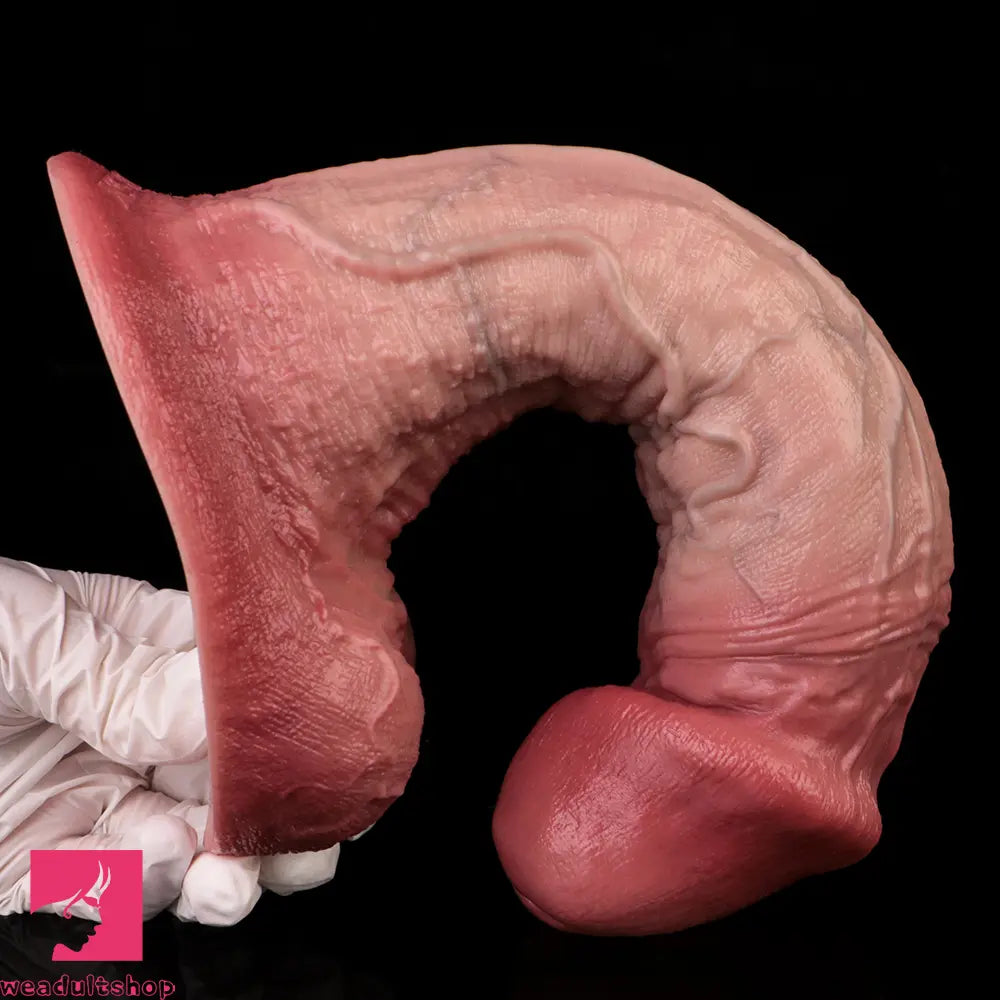 9.33in Double-layer Liquid Silicone Skin-like Realistic Extra Cock Dildo