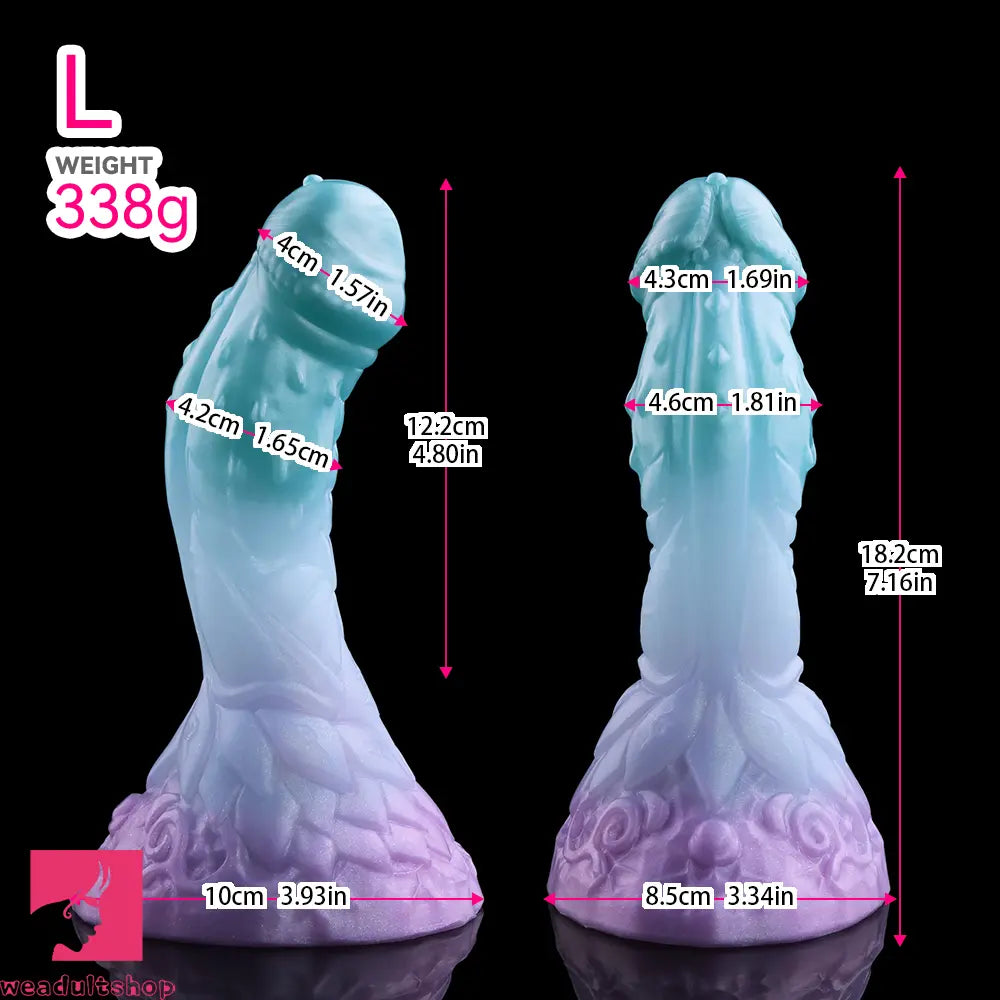 4.68in 5.9in 7.16in 8.26in Spiked Monster Silicone Odd Dildo With Key Chain