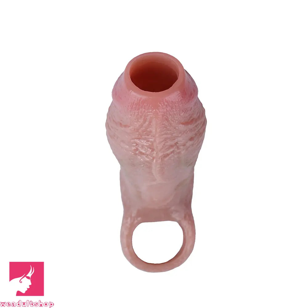 5.9in Real Skin Feeling Soft Silicone Dildo Sleeve High-Grade Odorless Cock