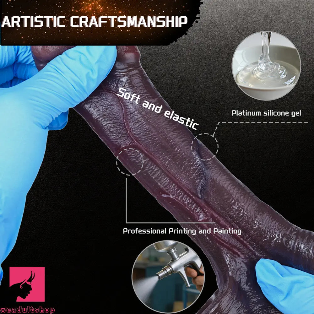 4.13in 4.8in 6.42in Real Skin Platinum Silicone Dildo Sleeve Male Cock Sex Toy