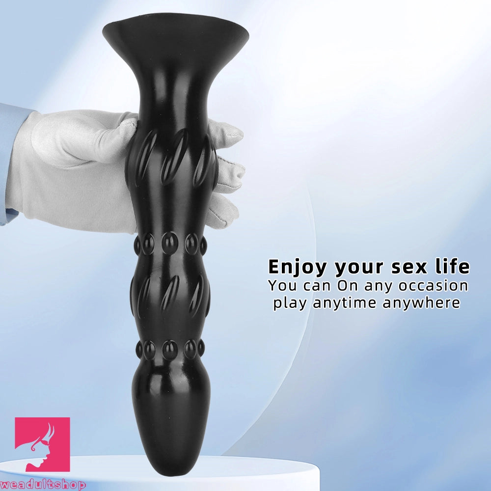 8.07in 11.22in Wearable Anal Beads Practice Dilation Big Black Cock Dildo