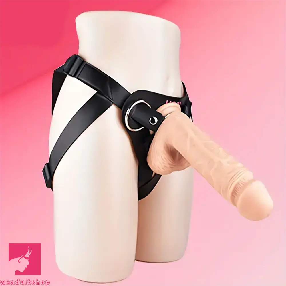 10.01in Silicone Soft Big Strap On Wearable Dildo For Gay Lesbian