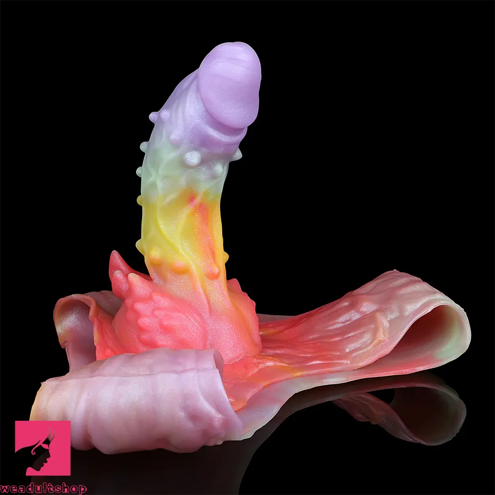 9.37in Spiked Odd Monster Strap on Dildo Silicone Soft Hollow Cock Dildo