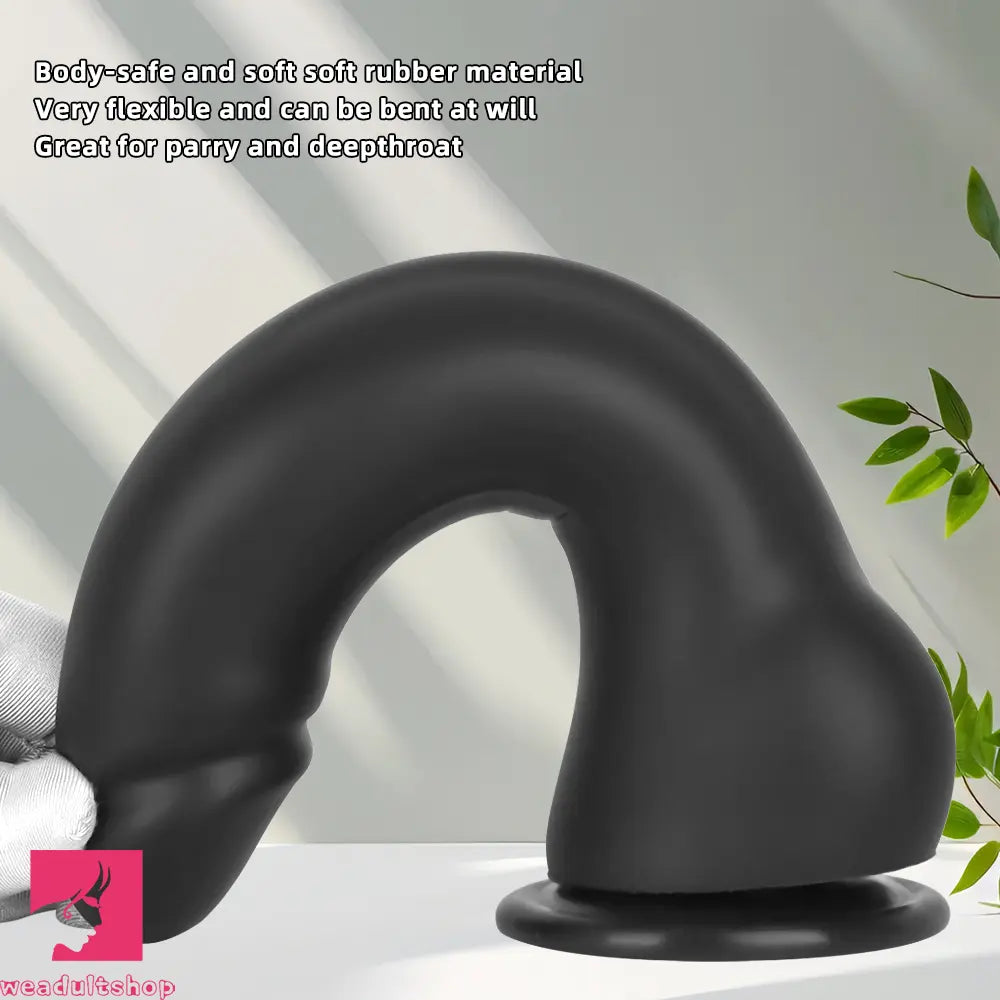 9.44in Manual Thick Upturned Silicone Soft Big Dildo For Anal Vaginal Cock