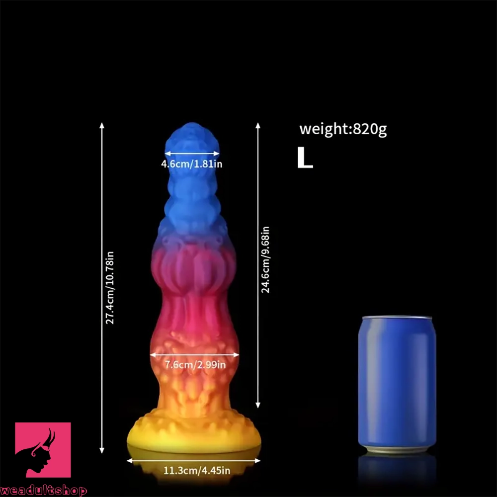 8.34in 9.6in 10.78in 12.12in Silicone Double Dilation Alien Dog Big Dildo