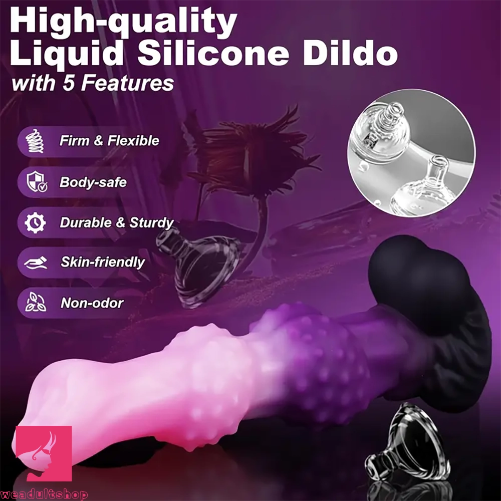 9.84in Silicone Wolf Tooth Monster Dildo Granular Sensation Prostate Dildo