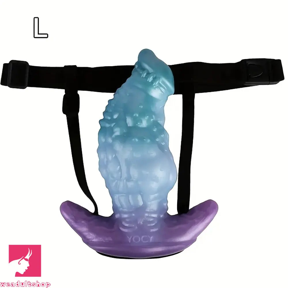5.51in 7.04in 8.74in Liquid Silicone Anal Plug Strap-On Monster Odd Dildo