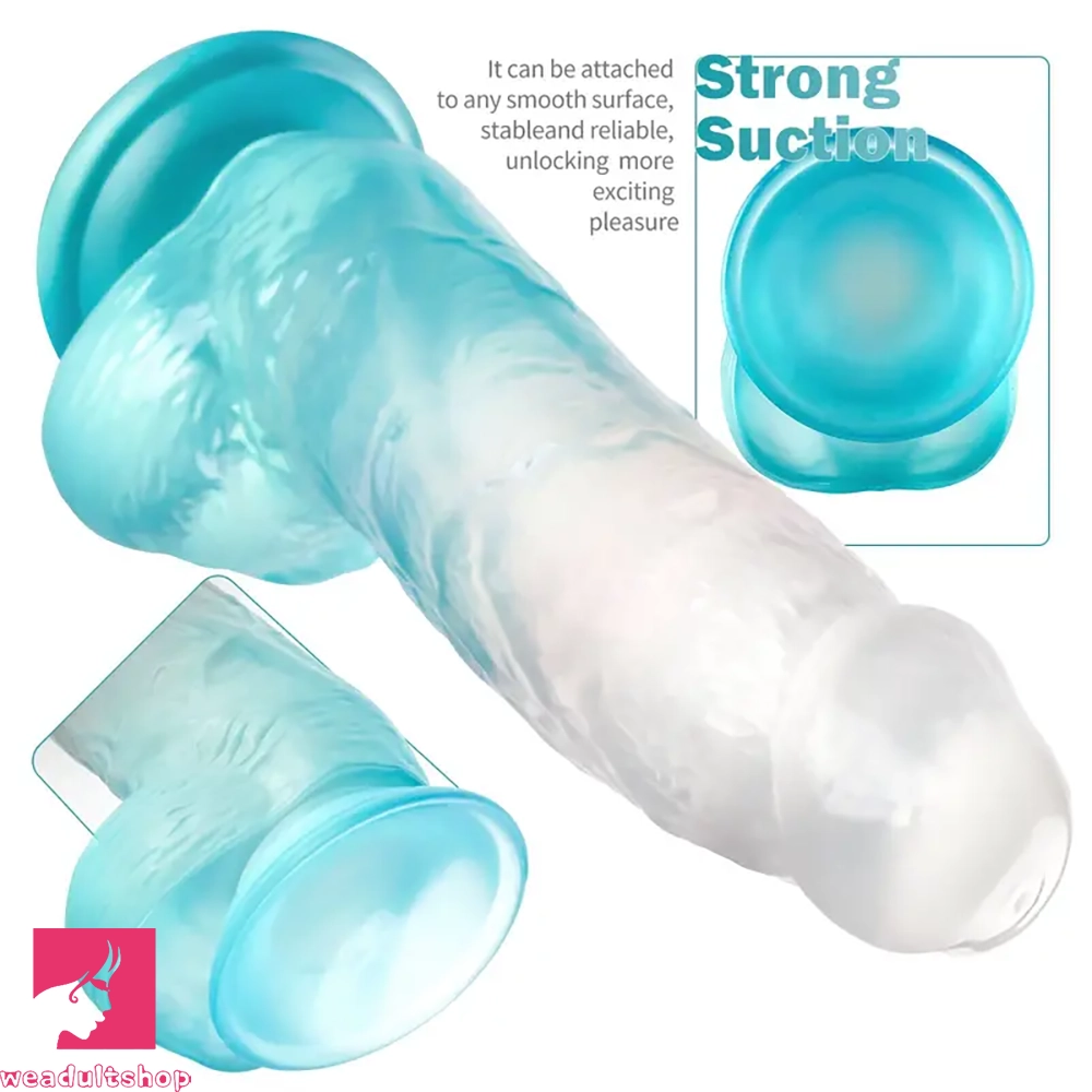 8.07in TPE G Spot Dildo With Vein Suction Cup Base Prostate Adult Sex Toy