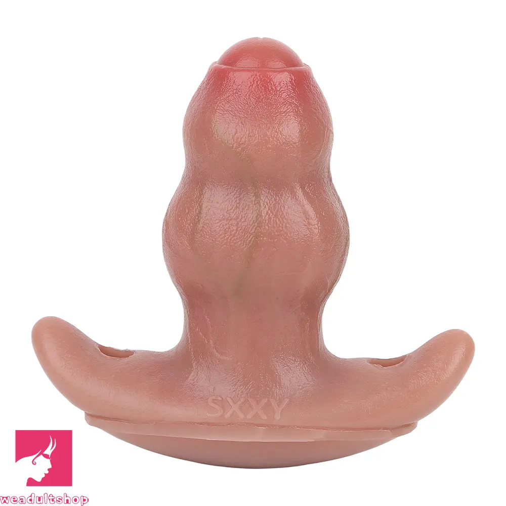 5.24in Male Penis 10 Frequency Vibration Role Play Dildo Cock Tail Butt Plug