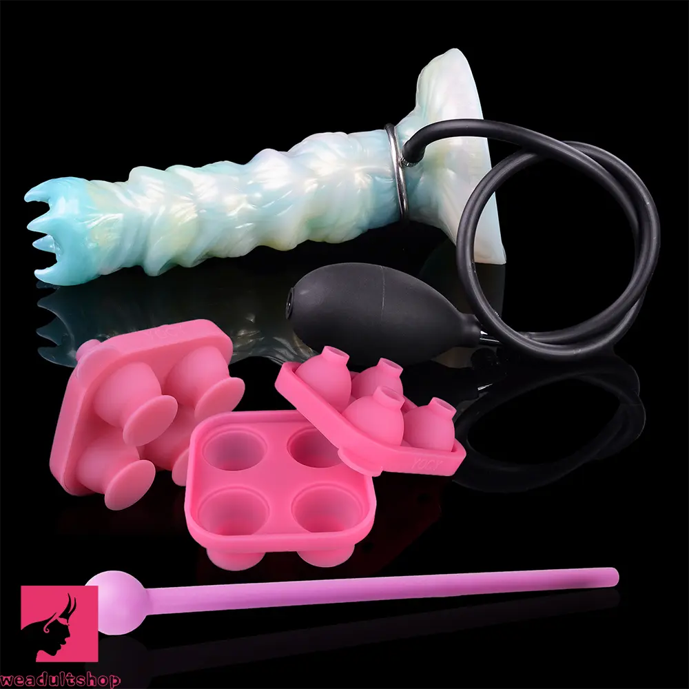 8.18in Soft Fleshy Texture Big Odd Ovipositor Egg Laying Inflatable Dildo