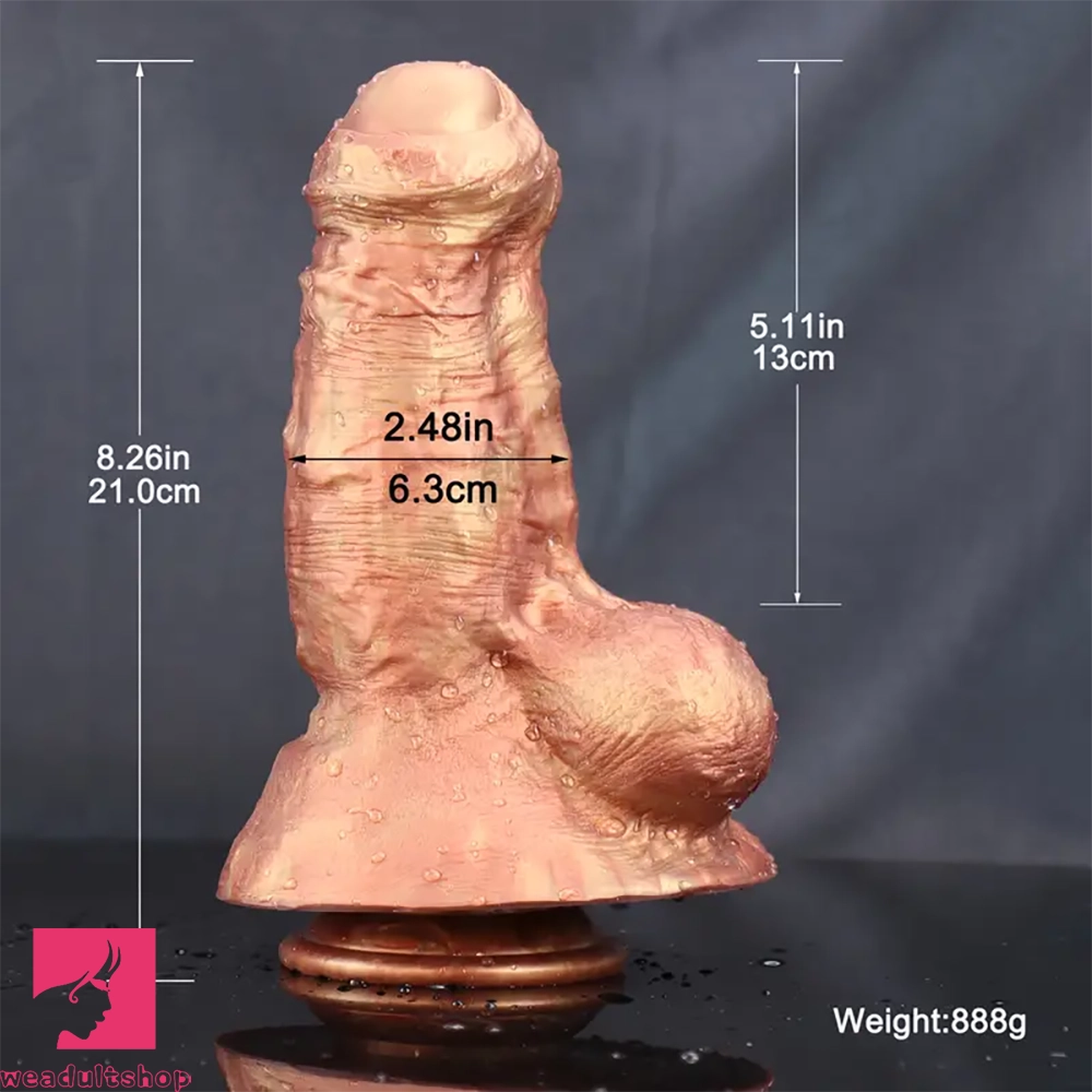 8.26in Super Huge Thick Realistic Big Silicone Dildo Skin Feel Massager