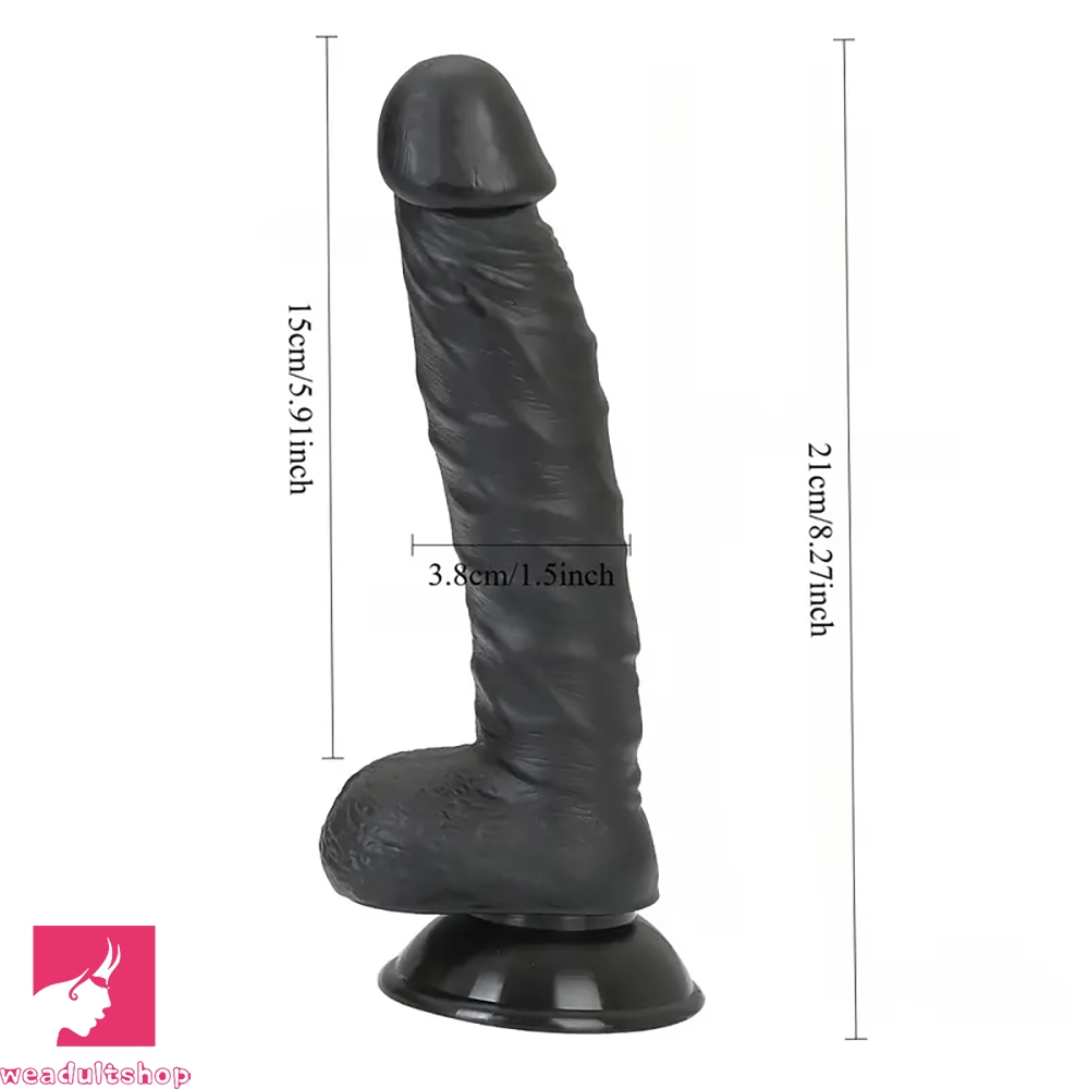 8.27in Large Realistic Male Dildo Manual Masturbation Toy For G Spot